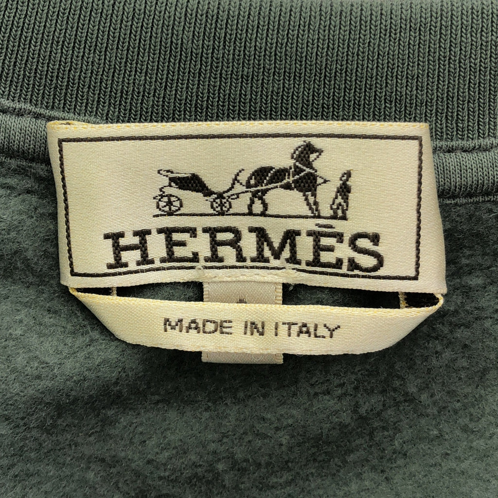 【미품】 HERMES / 헤르메스 | 런 H 사이드 라인 스웨트 트레이너 | S | 그레이 시스템 | 남성