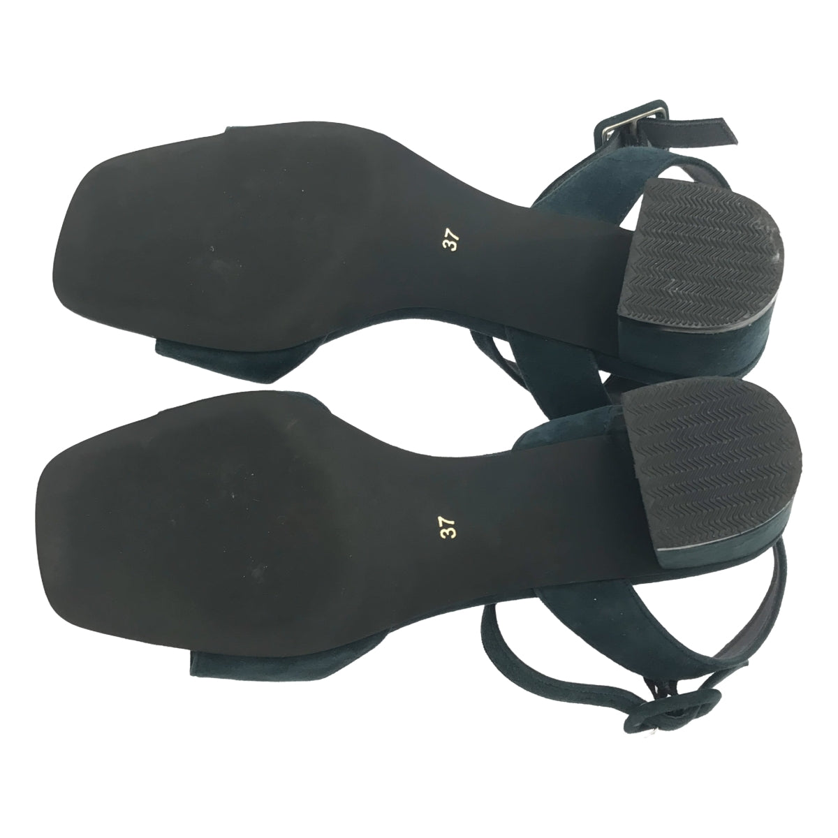 [狀況良好] 期刊標準 | 2022秋冬 |絨面革帶涼鞋 |尺寸 37 |海軍 |女性的