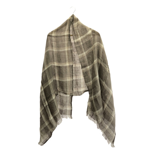 MARGARET HOWELL / Margaret Howell | Linen check large stole |