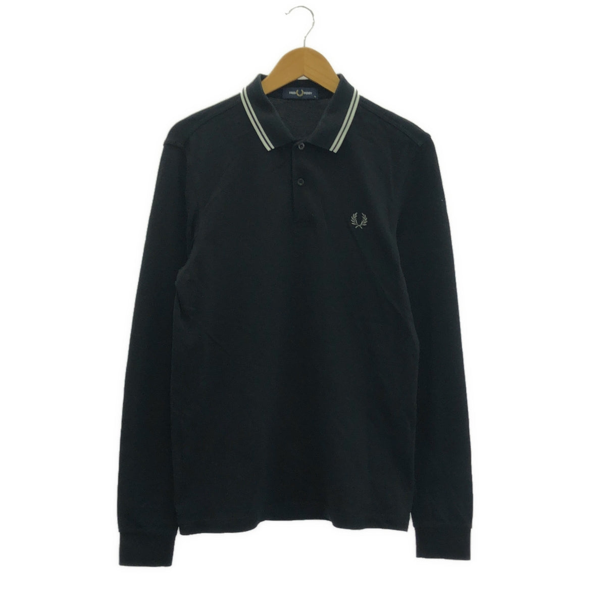 FRED PERRY / フレッドペリー | The Fred Perry Shirt コットン ロングスリーブ ポロシャツ | M | ブラック | メンズ