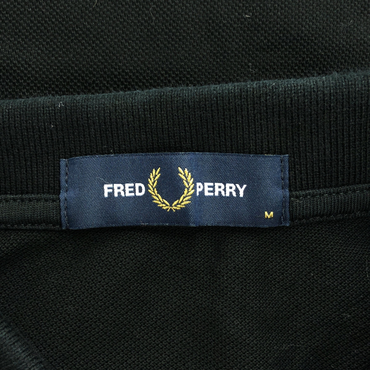 FRED PERRY / 프레드 페리 | The Fred Perry Shirt 코튼 롱 슬리브 폴로 셔츠 | M | 블랙 | 남성