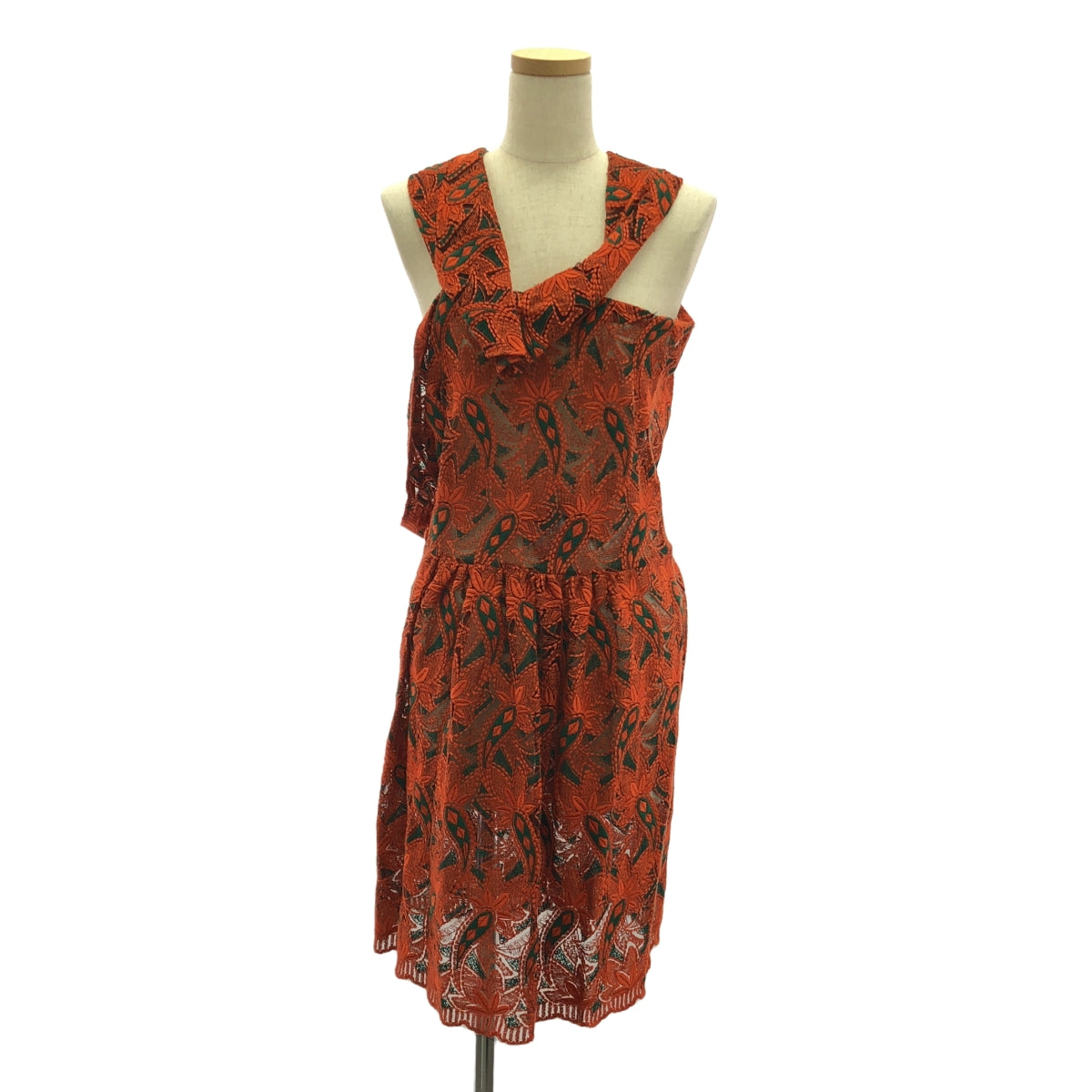 JUNYA WATANABE COMME des GARCONS / 준야와타나베 | 2012SS | 변형 비대칭 엠브로이드리 드레스 원피스 | XS |