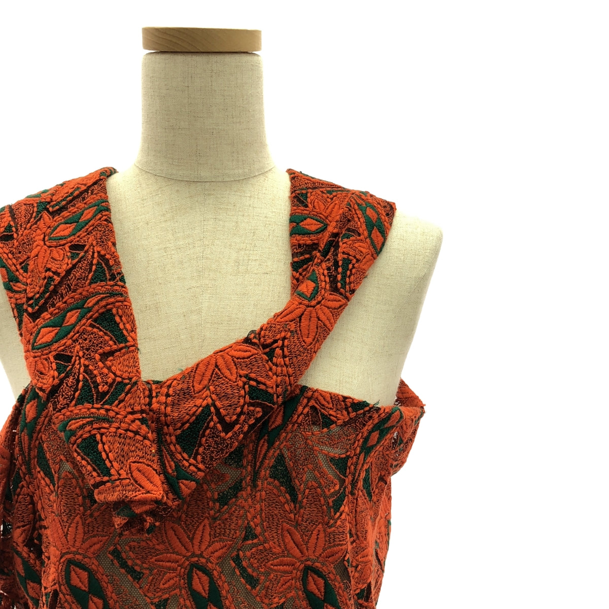 JUNYA WATANABE COMME des GARCONS / 준야와타나베 | 2012SS | 변형 비대칭 엠브로이드리 드레스 원피스 | XS |