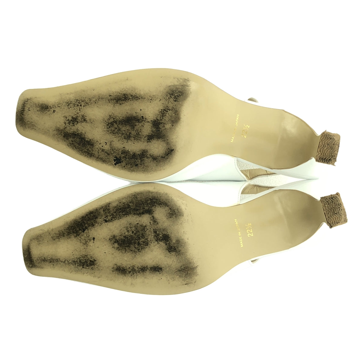 Mame Kurogouchi / 마메쿠로고우치 | 2023AW | Curved Line Sling Back Heels / 가죽 스트랩 플랫 슈즈 힐 펌프스 | 22 1/2 |