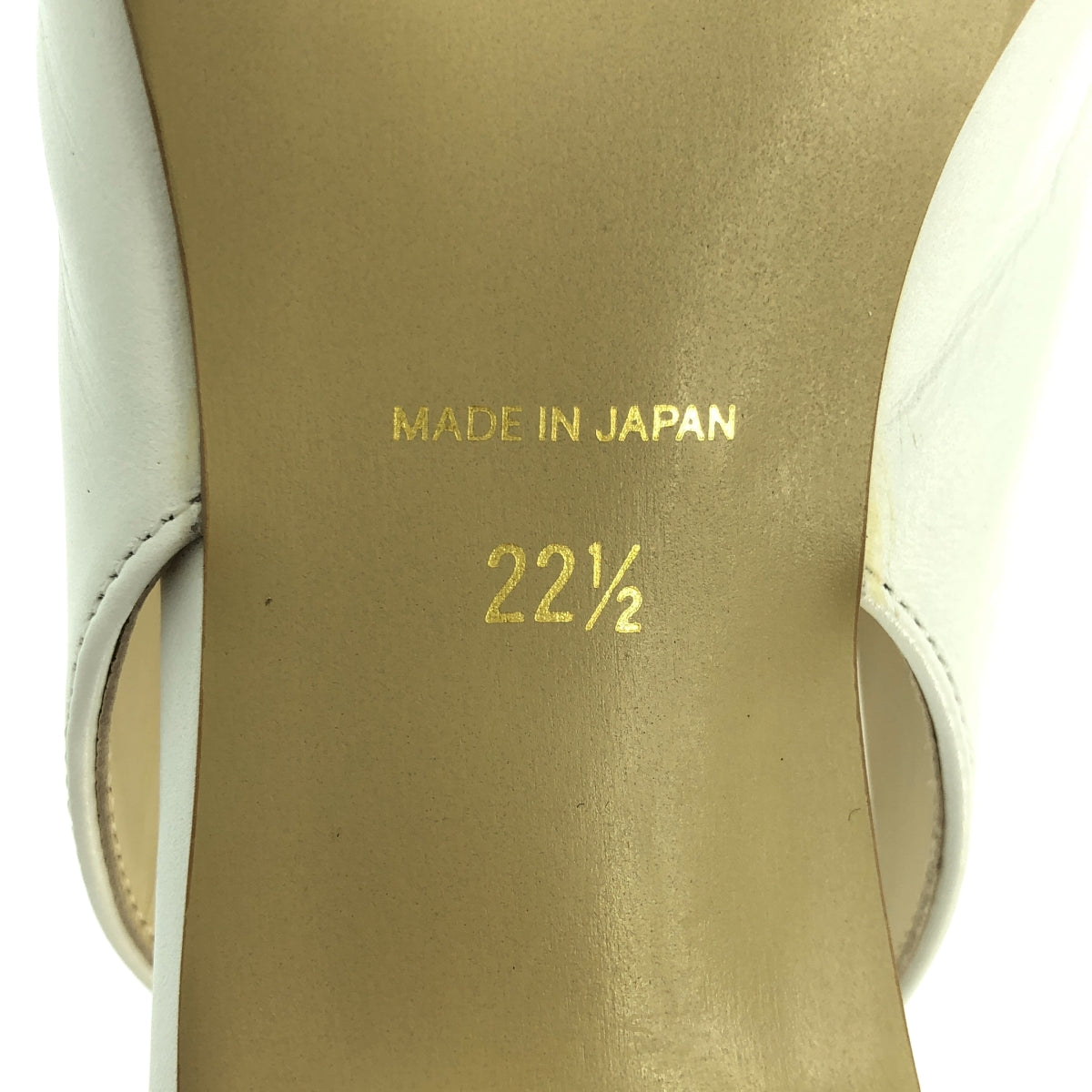 Mame Kurogouchi / 마메쿠로고우치 | 2023AW | Curved Line Sling Back Heels / 가죽 스트랩 플랫 슈즈 힐 펌프스 | 22 1/2 |