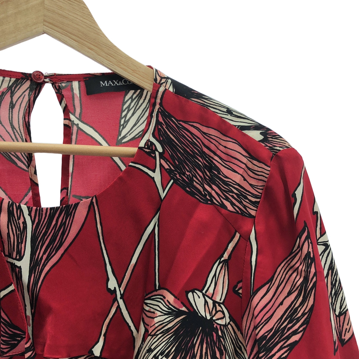 Max&amp;Co. / 맥스 앤 코 | 꽃 무늬 프릴 블라우스 | 40 | 레드 시스템 | 여성