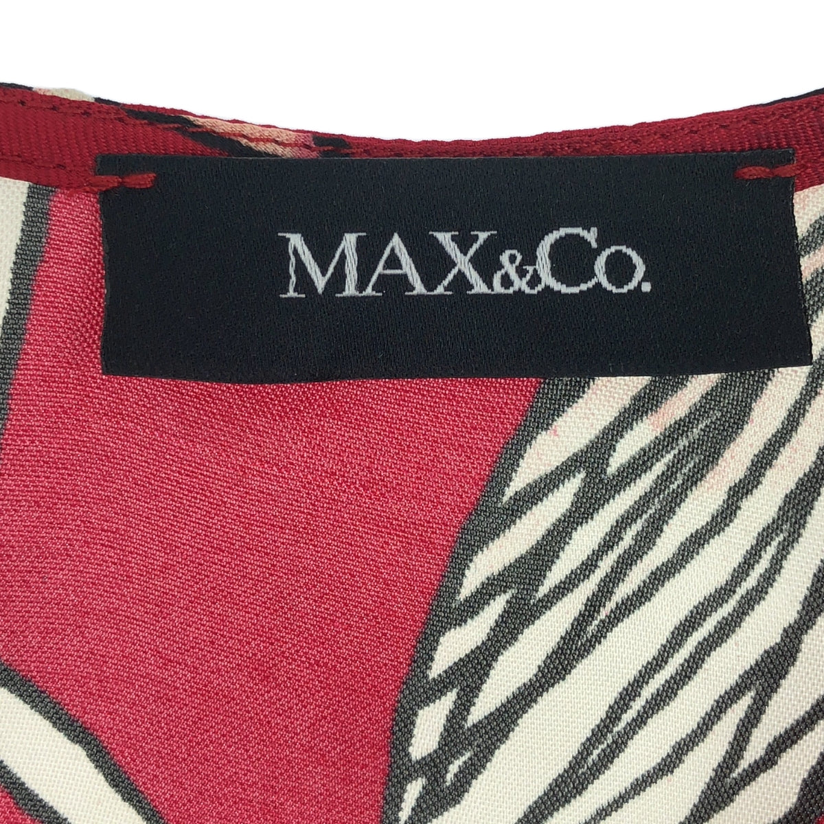 Max&Co. / マックスアンドコー | フラワー 柄 フリル ブラウス | 40 | レッド系 | レディース