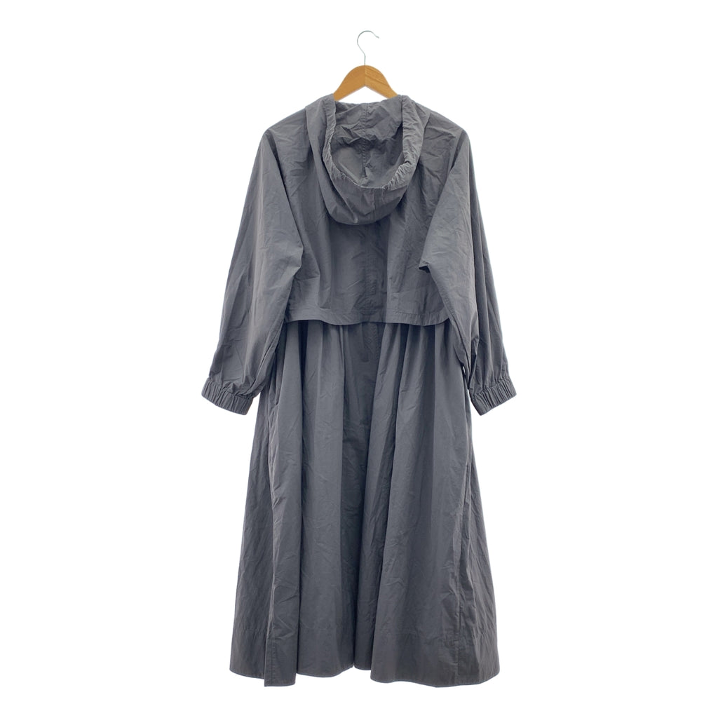 MICA&DEAL / マイカアンドディール | ウエストギャザーフーデッドロングコート | F |