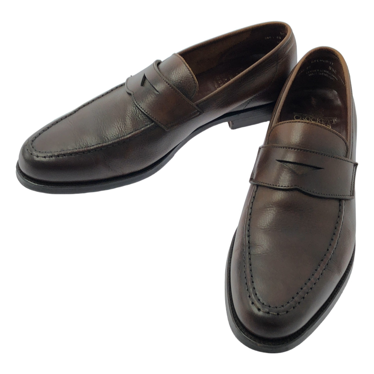 CROCKETT&JONES / クロケット&ジョーンズ | × BARNEYS NEWYORK 別注 SELHURST セルハースト / レザー コインローファ | 8 1/2 E | ブラウン | メンズ
