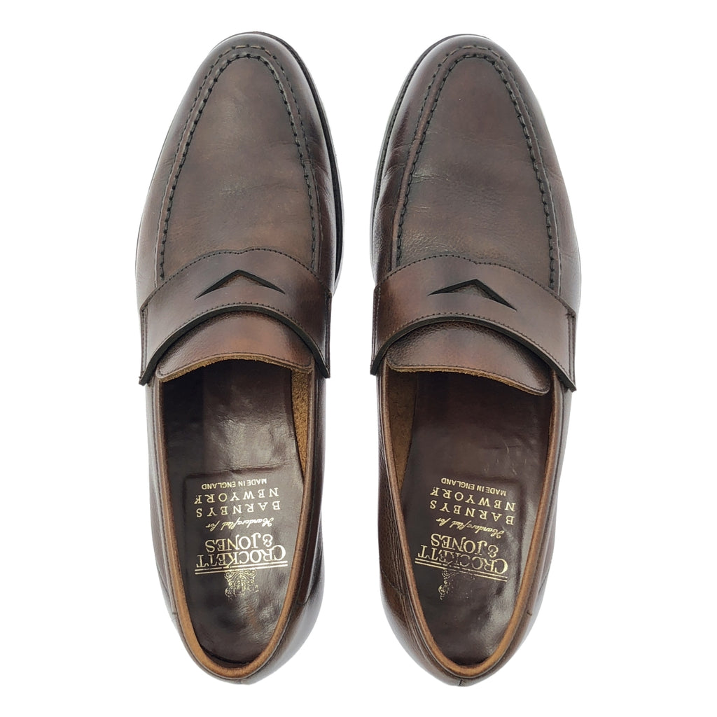 CROCKETT&JONES / クロケット&ジョーンズ | × BARNEYS NEWYORK 別注 SELHURST セルハースト / レザー コインローファ | 8 1/2 E | ブラウン | メンズ