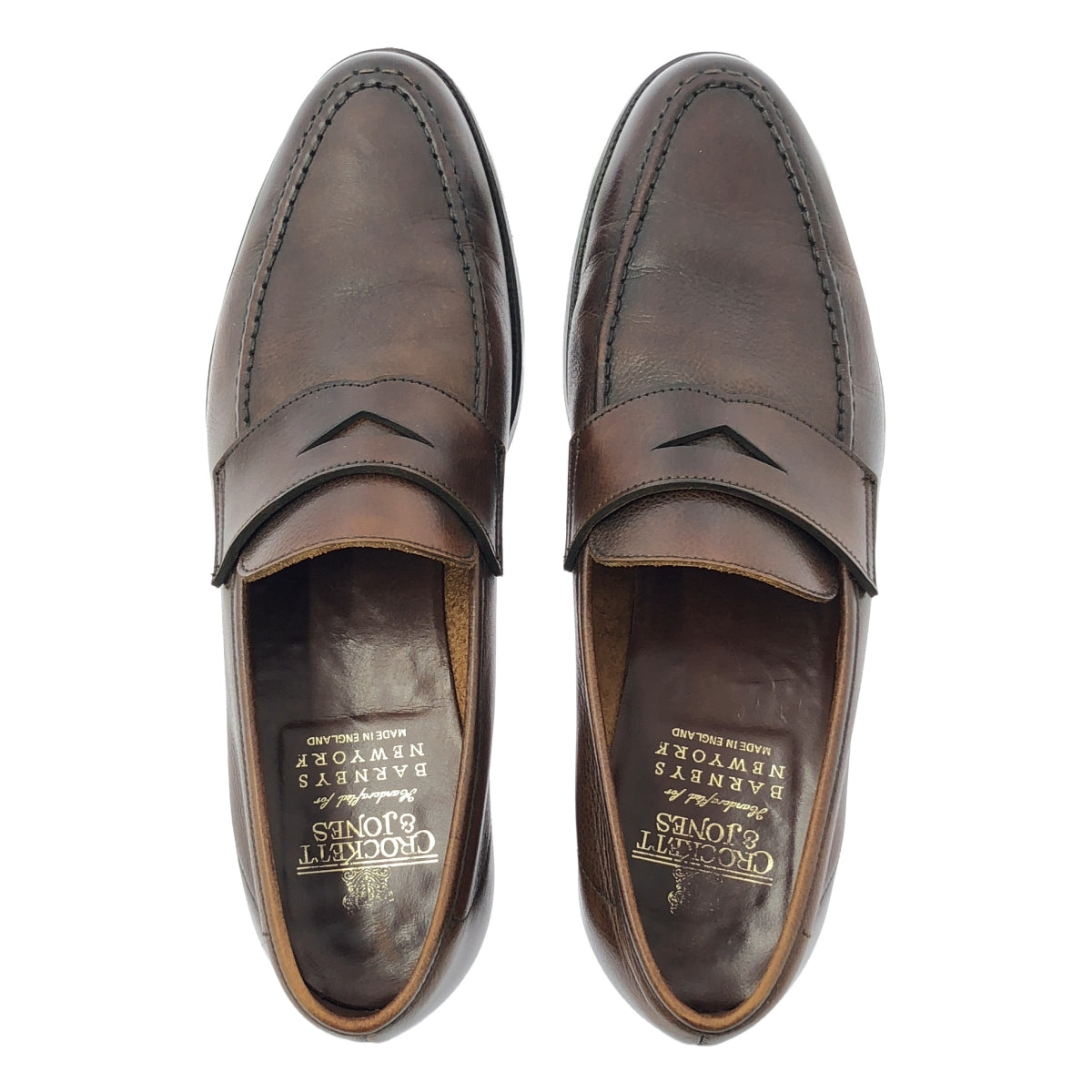 CROCKETT&JONES / クロケット&ジョーンズ | × BARNEYS NEWYORK 別注 SELHURST セルハースト / レザー コインローファ | 8 1/2 E | ブラウン | メンズ