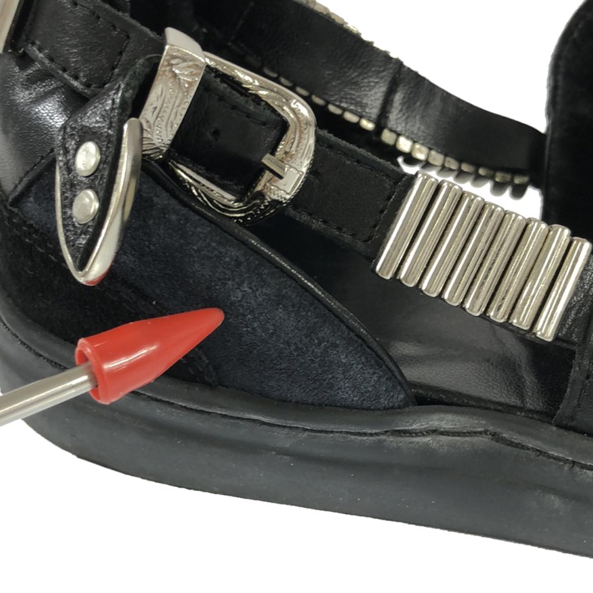TOGA PULLA | 2023SS | AJ664/Metal Sneaker Sandals | 39 | Black/Silver | Women's