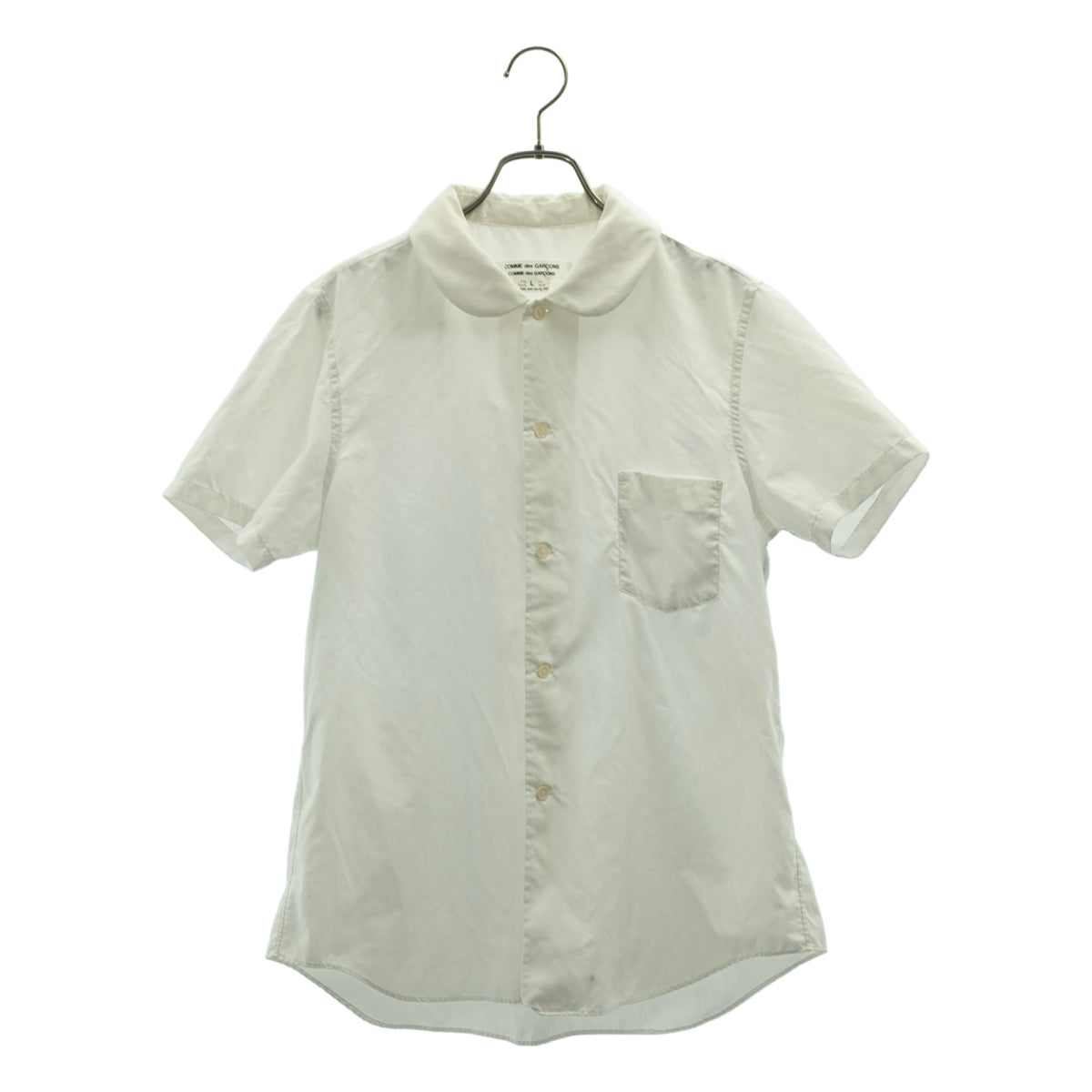 COMME des GARCONS COMME des GARCONS / 콤콤 | 폴리에스테르 제품 가공 둥근 칼라 셔츠 블라우스 | L |