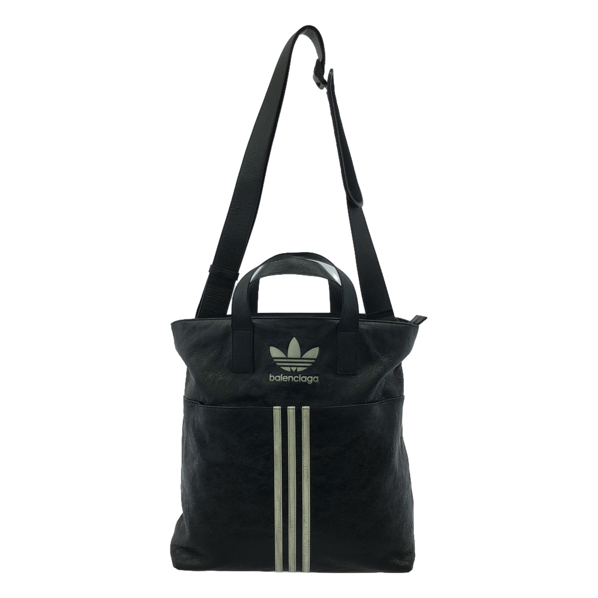 BALENCIAGA / Balenciaga | x adidas / adidas 2-way leather logo tote bag with shoulder strap / unisex | black | men's