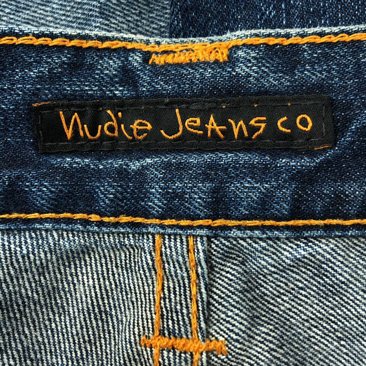 Nudie Jeans / ヌーディージーンズ | レザーパッチ デニムパンツ | 30 | インディゴ | メンズ