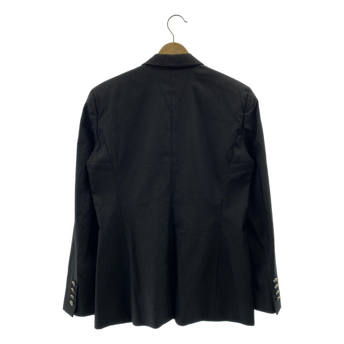 GUCCI | GG 互扣式刺繡標誌七分袖修身外套 | 全襯裡 | 44碼 | 黑色 | 女款