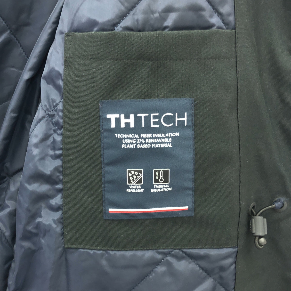 TOMMY HILFIGER / 토미 힐피거 | TH TECH 안솜 밀리터리 재킷 | 1 | 블랙 | 남성