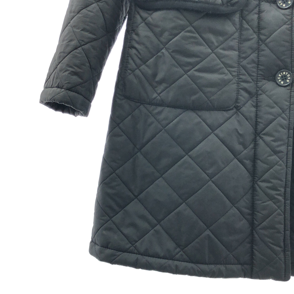 MACKINTOSH / 매킨토시 | SCOTLAND 푸드 퍼 퀼팅 코트 | 36 | 블랙 | 여성