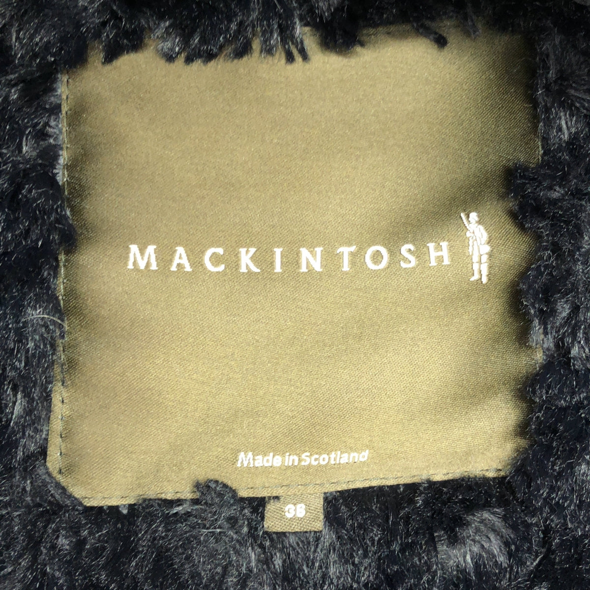 MACKINTOSH / マッキントッシュ | SCOTLAND フード ファー キルティングコート | 36 | ブラック | レディース