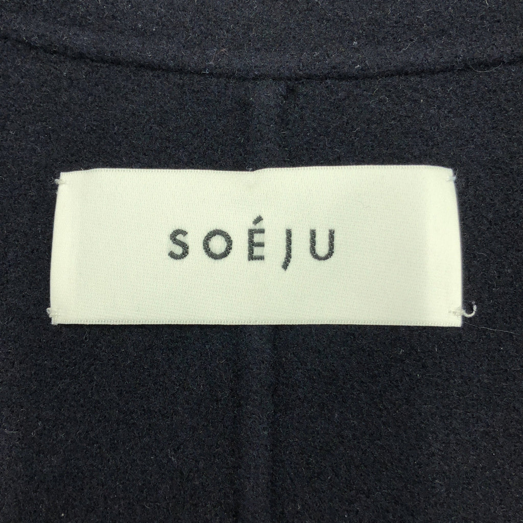 SOEJU / ソージュ | ウール リバー ローブコート | S | ダークネイビー | レディース