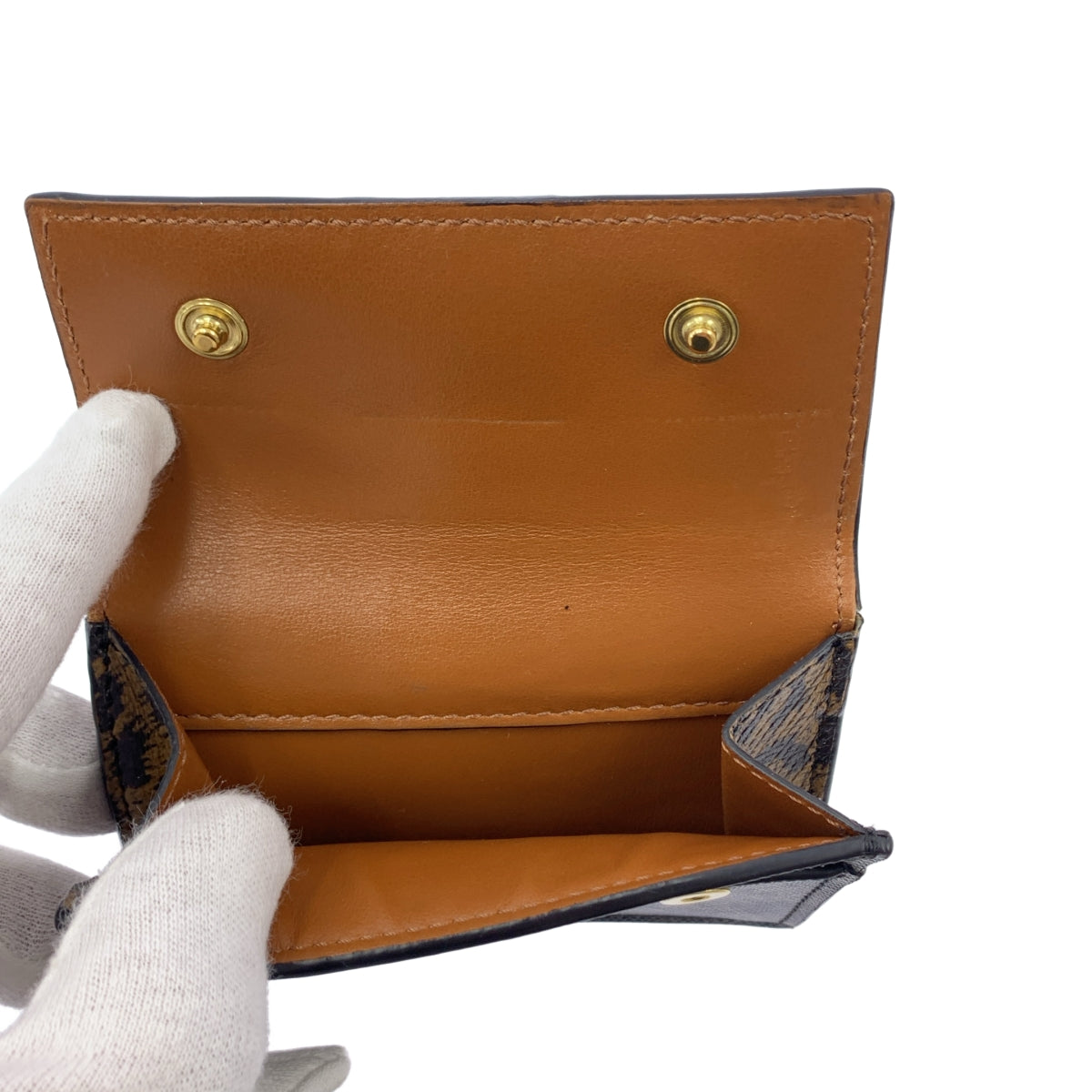 美品】 CELINE / セリーヌ | レザー トリオンフ レオパード コンパクト