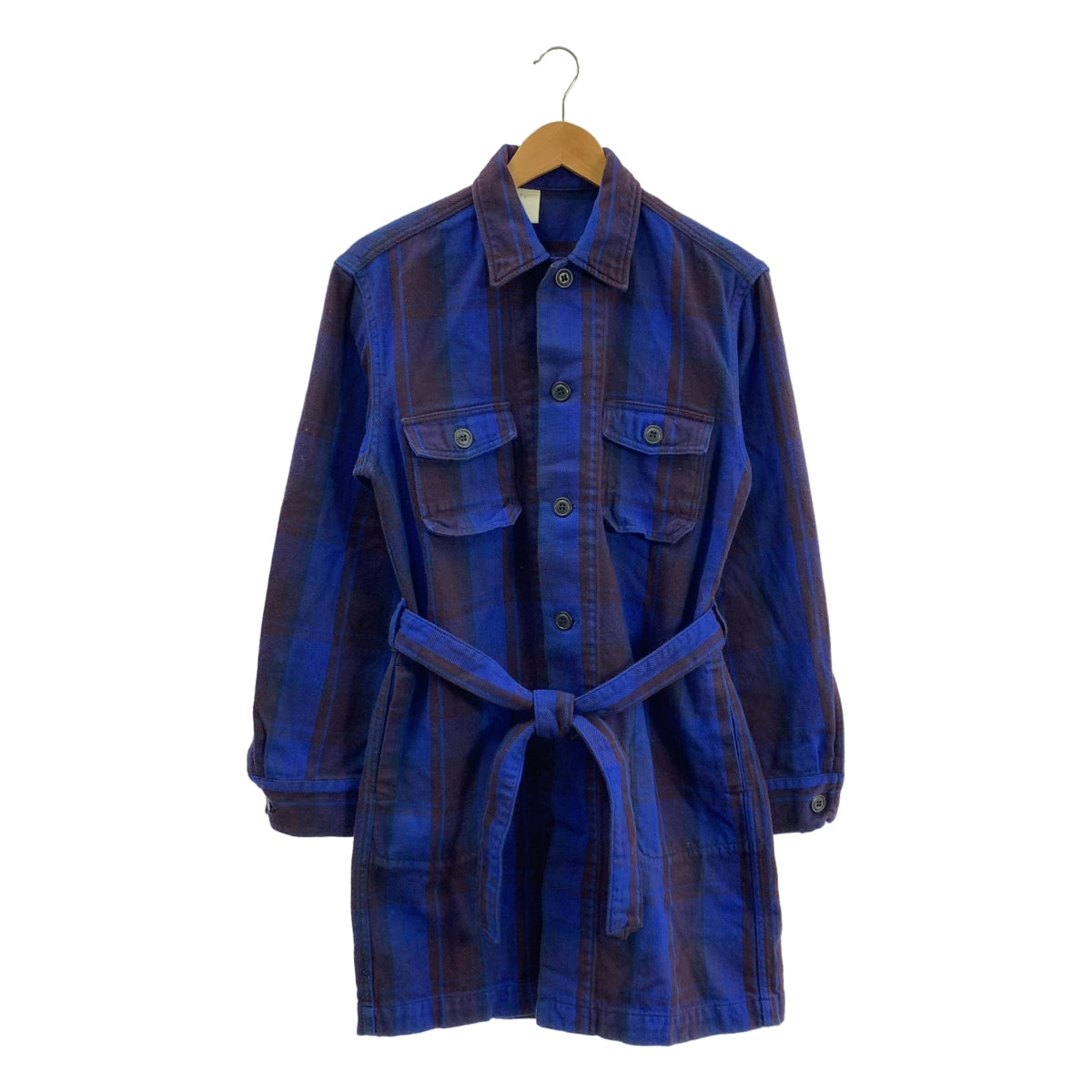 N.HOOLYWOOD / 엔 할리우드 | 코튼 체크 넬 셔츠 코트 | 36 |