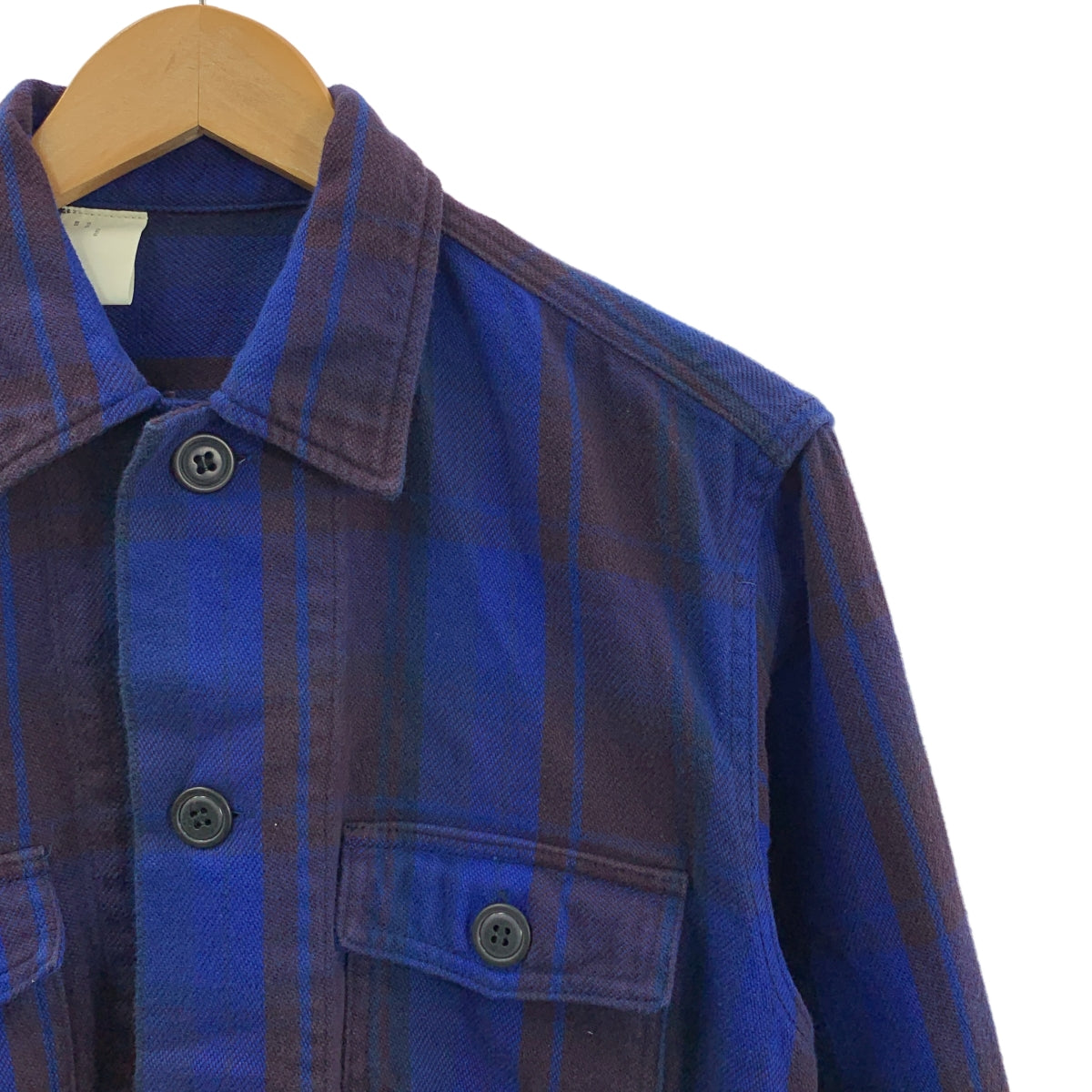 N.HOOLYWOOD / 엔 할리우드 | 코튼 체크 넬 셔츠 코트 | 36 |