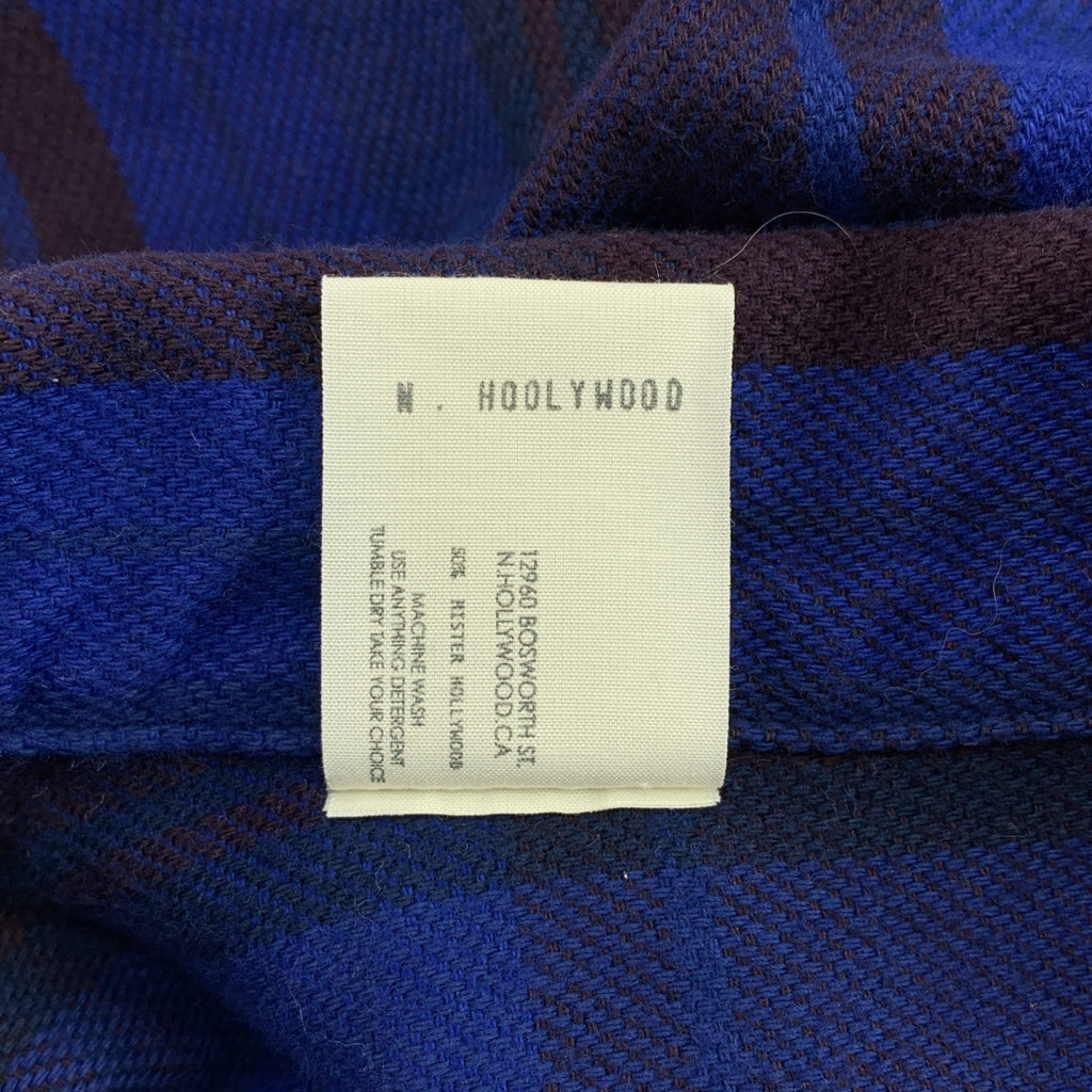 N.HOOLYWOOD / 엔 할리우드 | 코튼 체크 넬 셔츠 코트 | 36 |