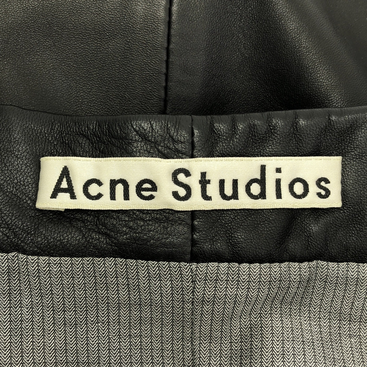 【미품】 Acne Studios / 여드름 스튜디오 | 램 가죽 슬릿 스커트 / 총 안감 | 32 | 블랙 | 여성