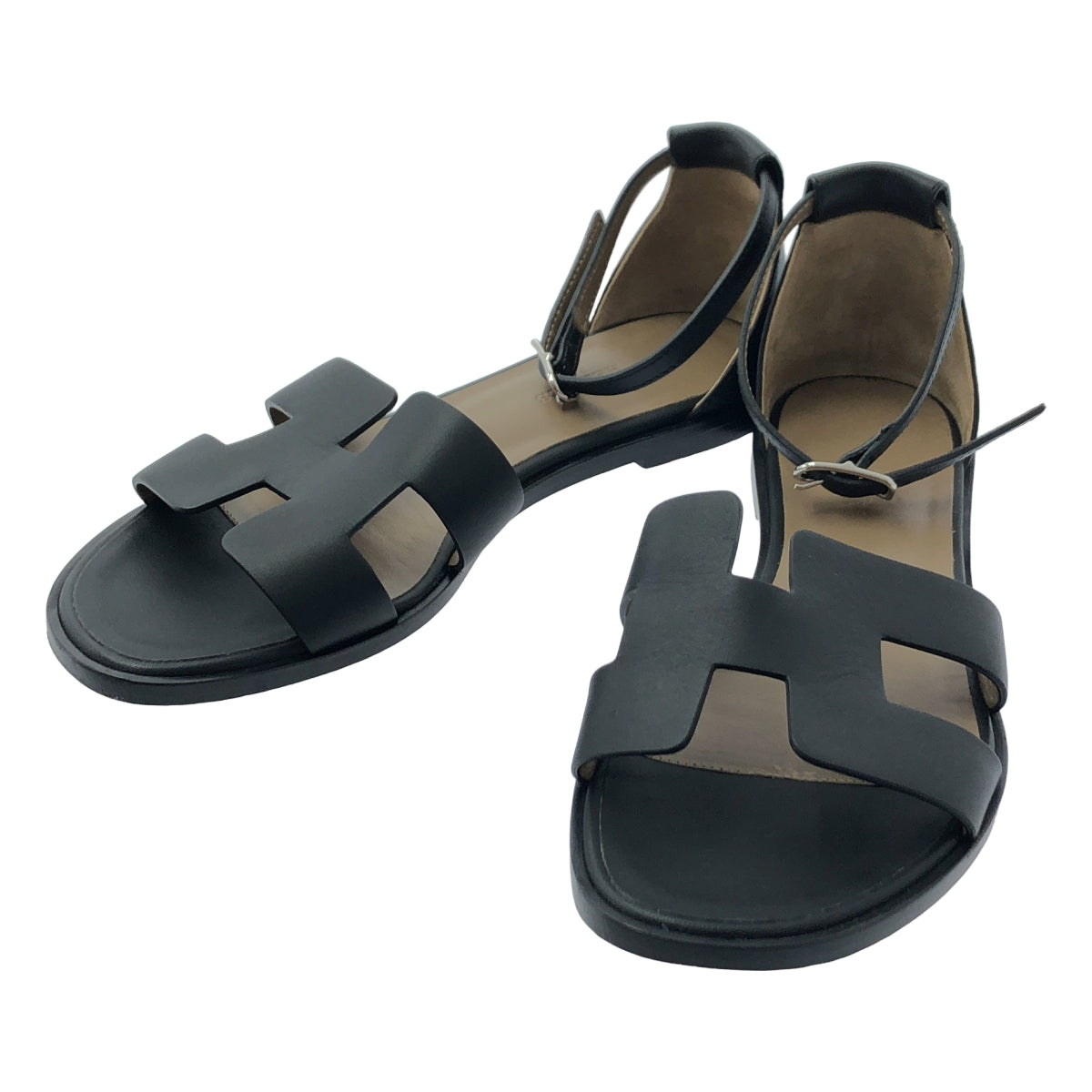HERMES / エルメス | Santorini サントリーニ / フラット アンクルストラップ サンダル | 35 | レディース