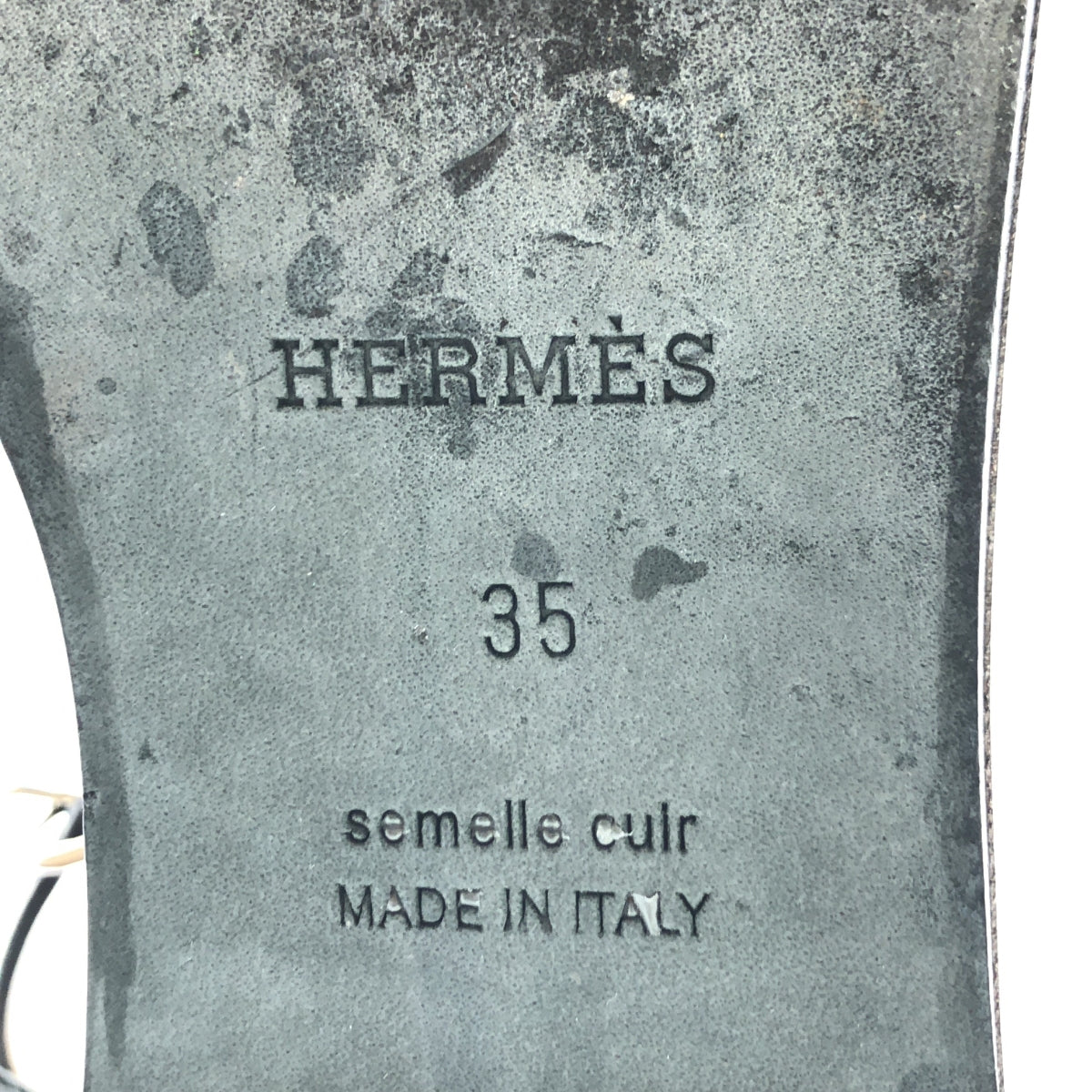 HERMES / エルメス | Santorini サントリーニ / フラット アンクルストラップ サンダル | 35 | レディース