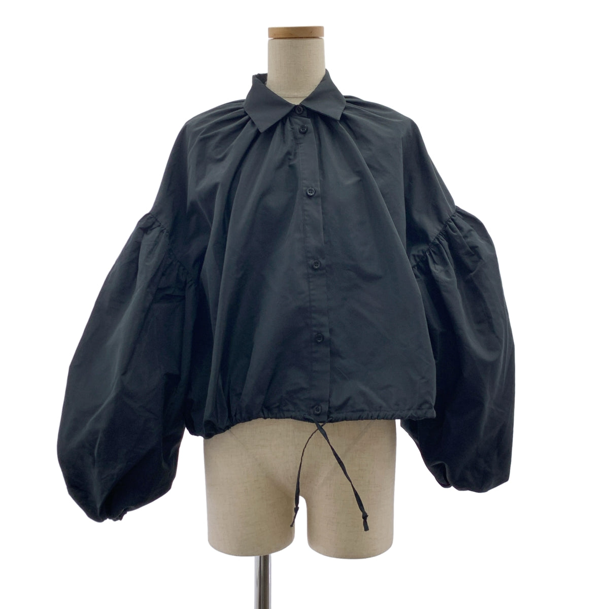 Deuxieme Classe / ドゥーズィエムクラス | 2023AW | × MSGM BLOUSE / ドローストリング ロゴボタン ボリュームスリーブ シャツ ブラウス | 40 | レディース