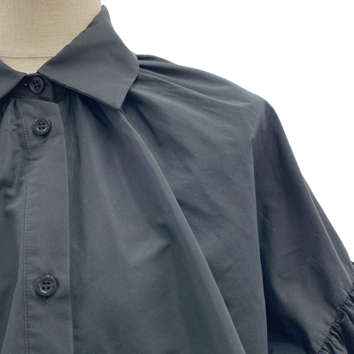Deuxieme Classe / ドゥーズィエムクラス | 2023AW | × MSGM BLOUSE / ドローストリング ロゴボタン ボリュームスリーブ シャツ ブラウス | 40 | レディース