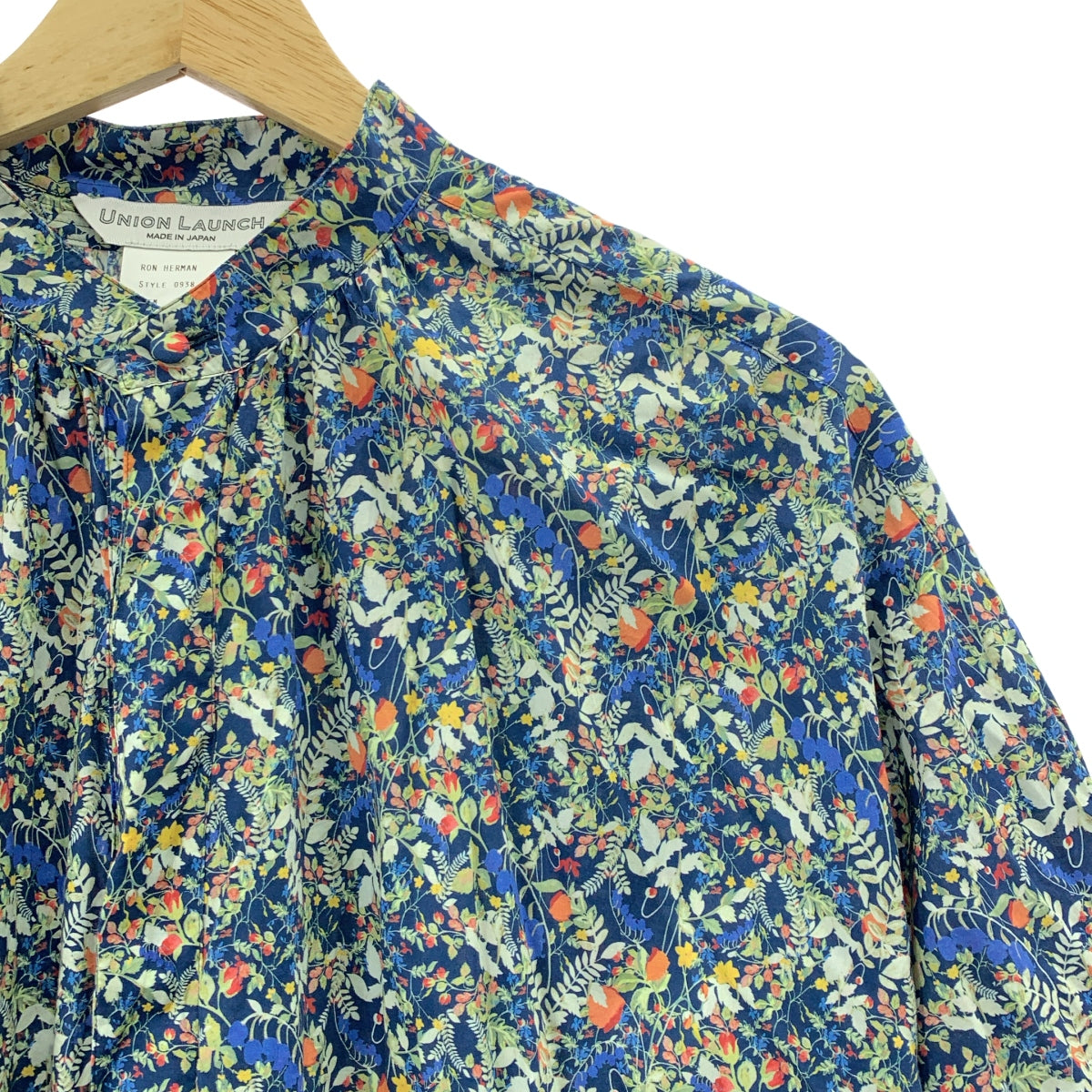 UNION LAUNCH / 유니온 런치 | × Ron Herman / 론하만 별주 리버티 프린트 플라워 밴드 칼라 반소매 셔츠 원피스 | F |