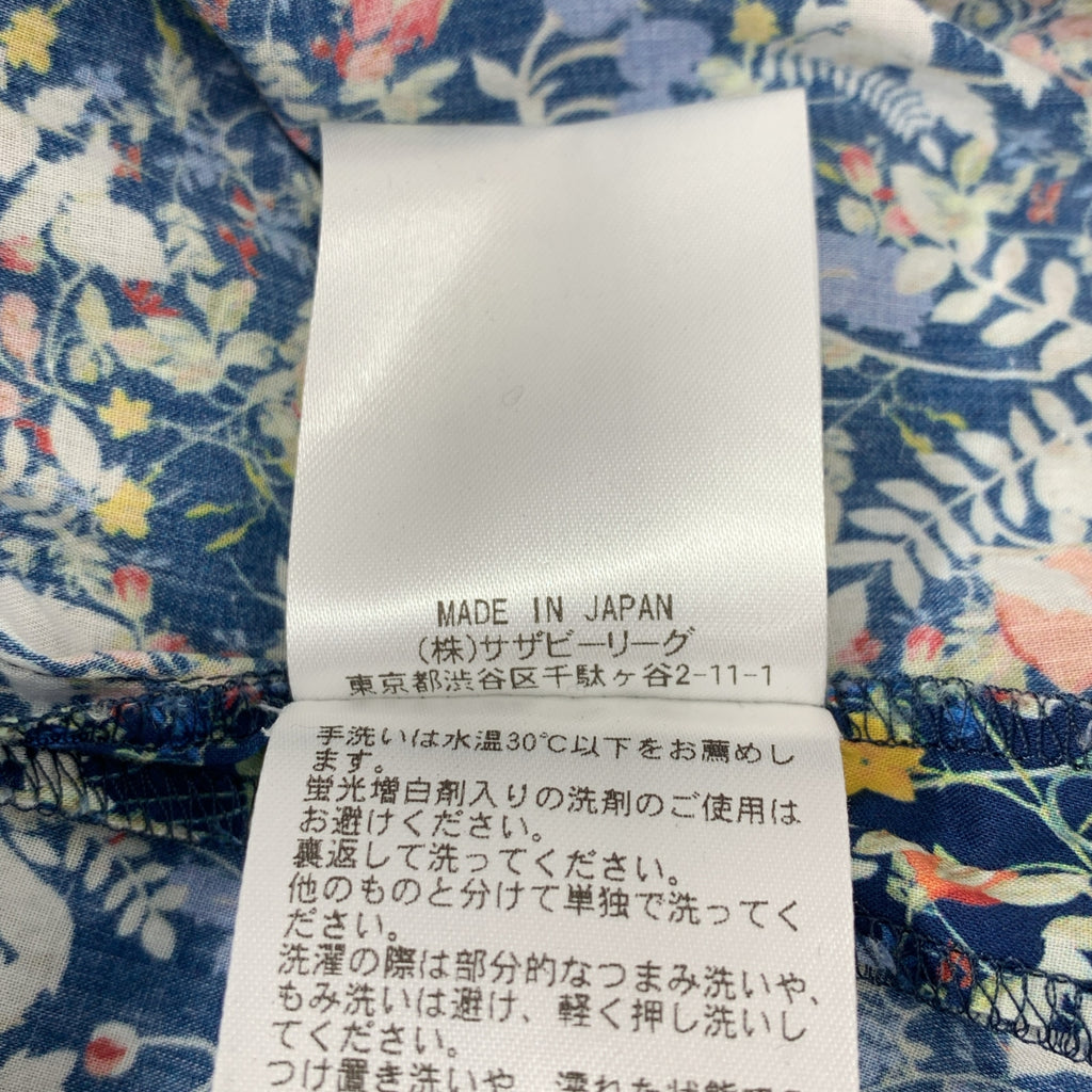 UNION LAUNCH / 유니온 런치 | × Ron Herman / 론하만 별주 리버티 프린트 플라워 밴드 칼라 반소매 셔츠 원피스 | F |