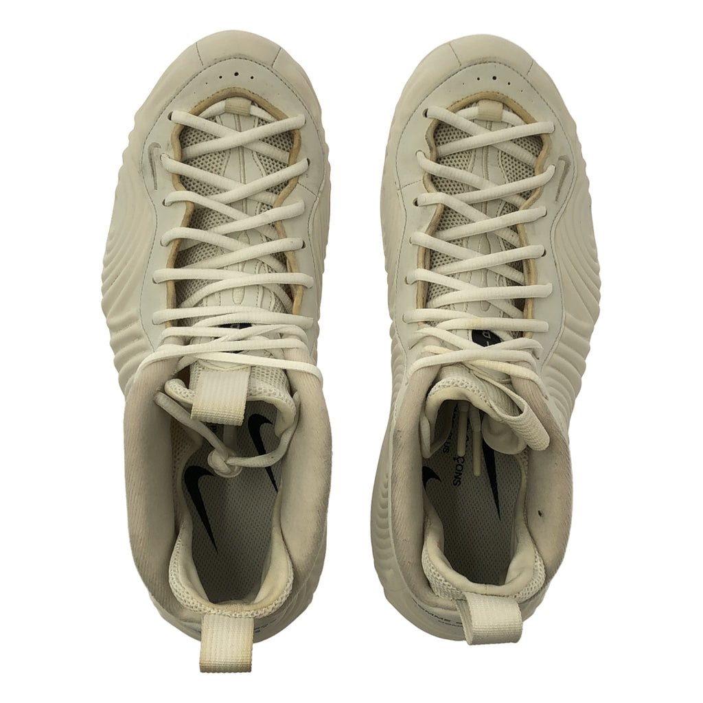 COMME des GARÇONS HOMME PLUS | x NIKE / Nike AIR FOAMPOSITE ONE SP / DJ7952-100 Foamposite One 皮革標誌運動鞋 | SHOPBOP尺寸 28.5 公分 |男士