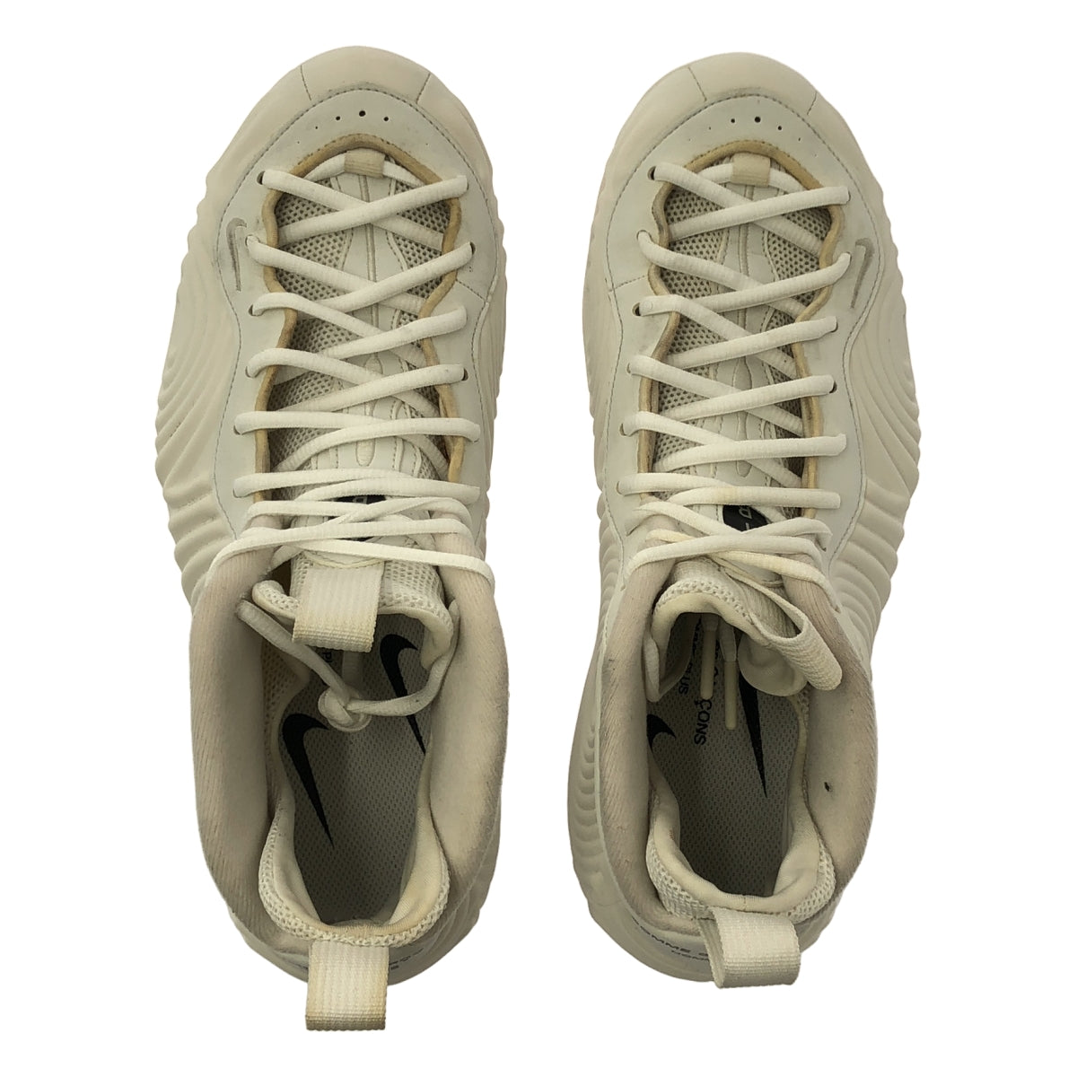 COMME des GARÇONS HOMME PLUS | x NIKE / Nike AIR FOAMPOSITE ONE SP / DJ7952-100 Foamposite One 皮革標誌運動鞋 | SHOPBOP尺寸 28.5 公分 |男士