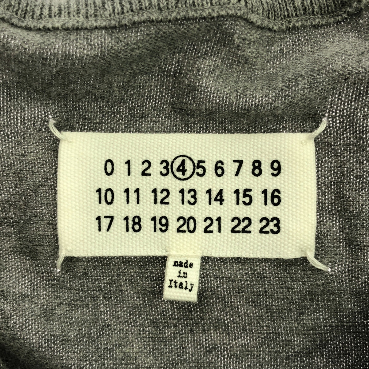 Maison Margiela |皮革手肘貼片開衩羊毛針織套頭衫 | S |灰色 |女性的