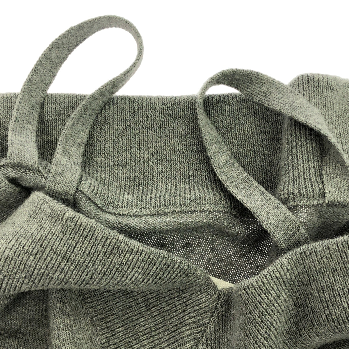 Maison Margiela |皮革手肘貼片開衩羊毛針織套頭衫 | S |灰色 |女性的