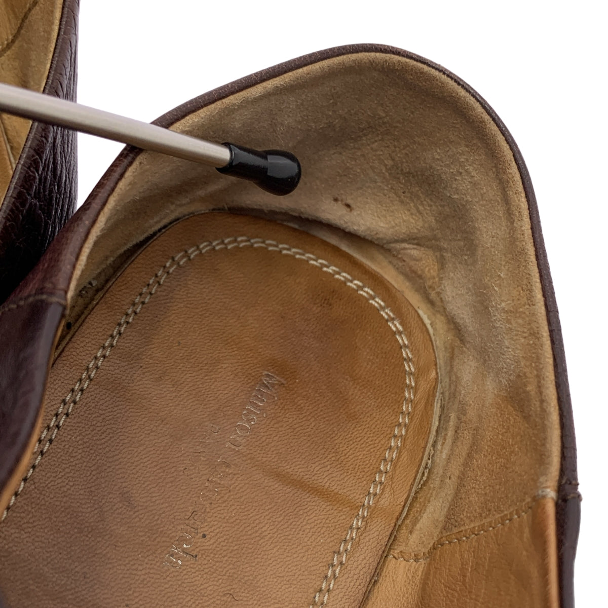 Maison Margiela / 메종 마르젤라 | TABI 타비 슬리폰 가죽 신발 | 39 | 브라운 | 남성