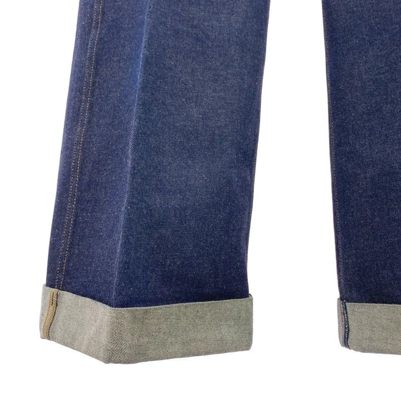 Khaite / ケイト | Ray コットン ワイド ロールアップ デニムパンツ | 27 | レディース