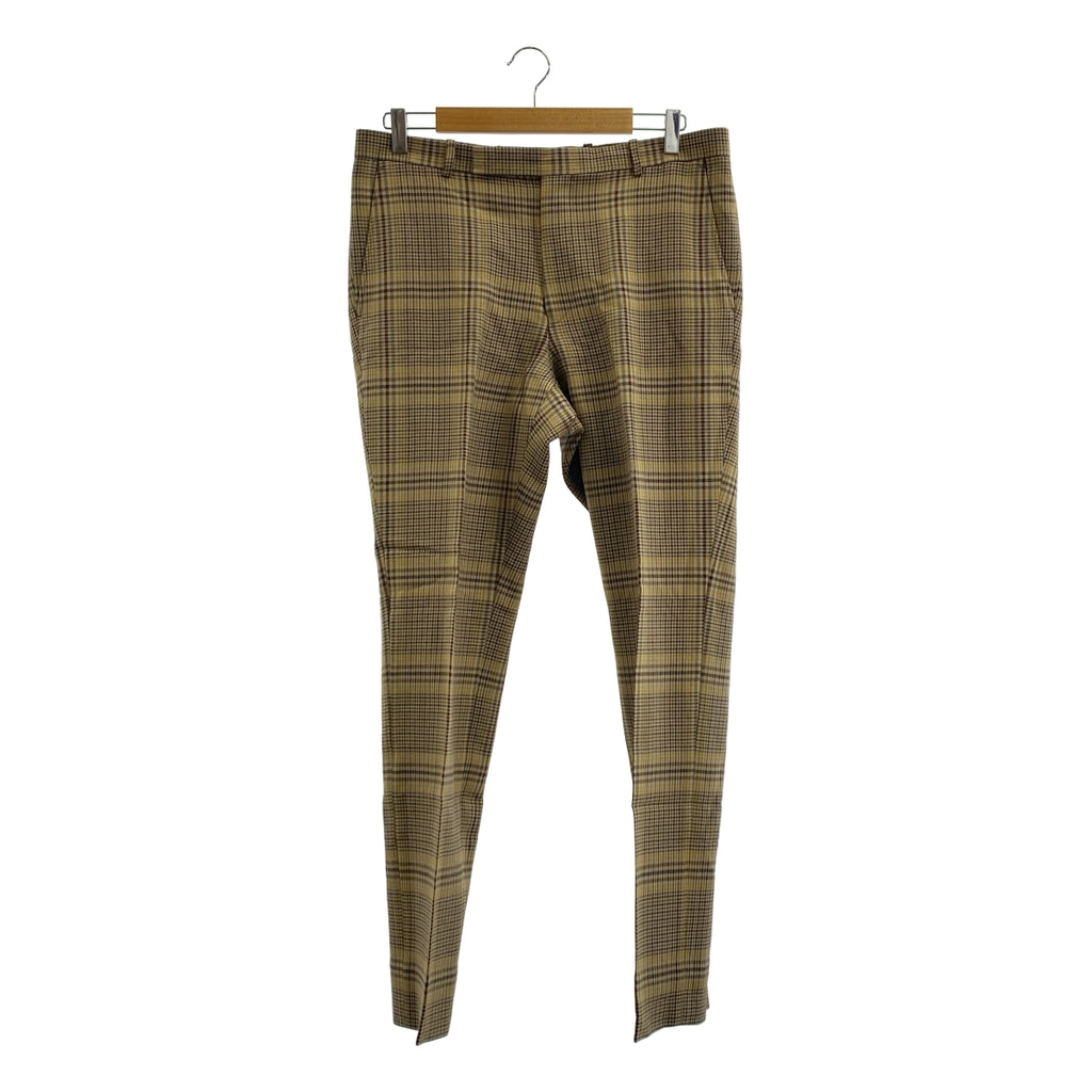 AURALEE / オーラリー | WOOL SERGE CHECK NARROW SLACKS / チェック スラックス パンツ | 5 | メンズ