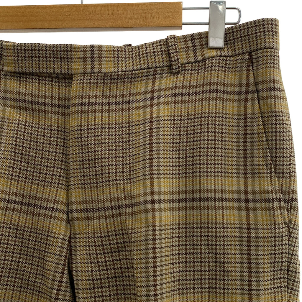 AURALEE / オーラリー | WOOL SERGE CHECK NARROW SLACKS / チェック スラックス パンツ | 5 | メンズ