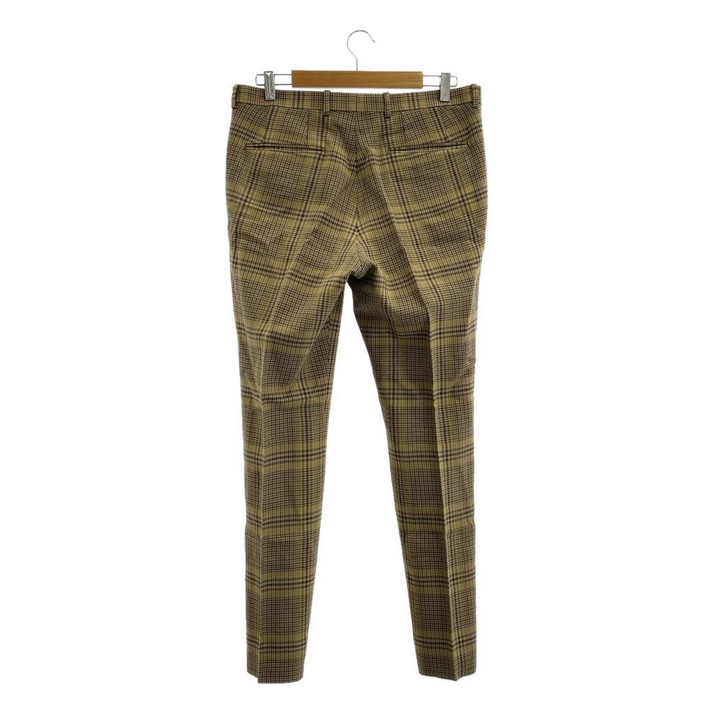 AURALEE / オーラリー | WOOL SERGE CHECK NARROW SLACKS / チェック スラックス パンツ | 5 | メンズ