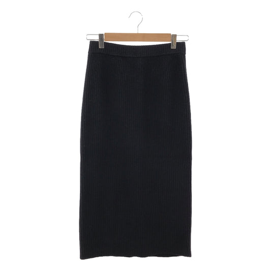 Framework | 2022AW | Ribbed Straight Skirt | 36 | Black | Women's