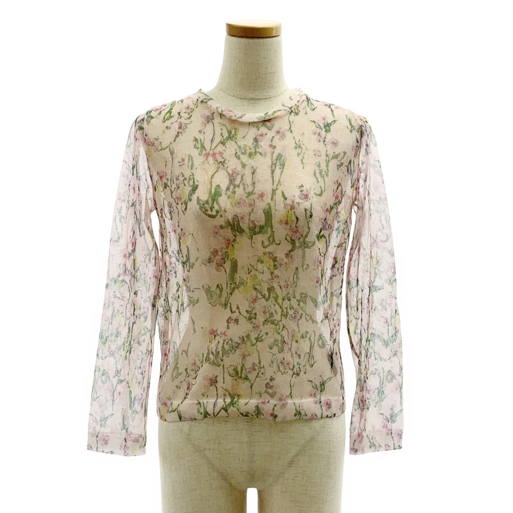 【美品】  ODAKHA / オダカ | 2025SS | 総柄 シアー ブラウス カットソー | 1 | ピンク | レディース