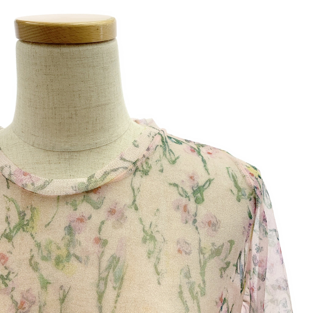 【美品】  ODAKHA / オダカ | 2025SS | 総柄 シアー ブラウス カットソー | 1 | ピンク | レディース