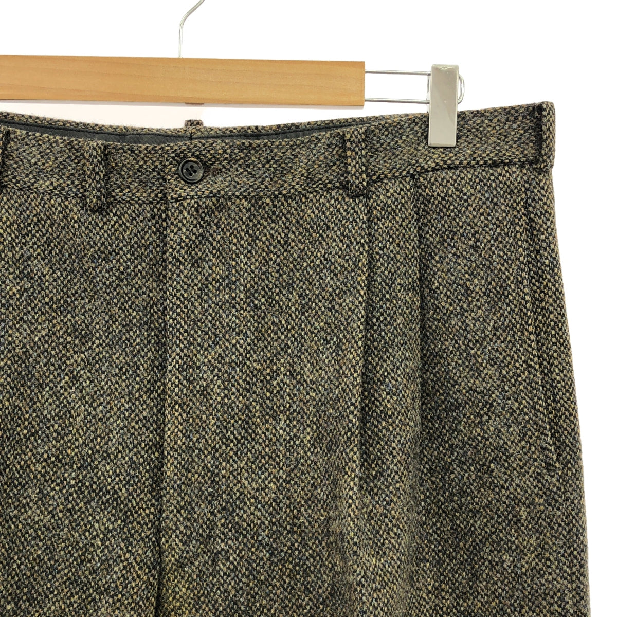 PAPAS / パパス | ×Harris Tweed ハリスツイード ウール 2タック テーパードパンツ | XL | メンズ