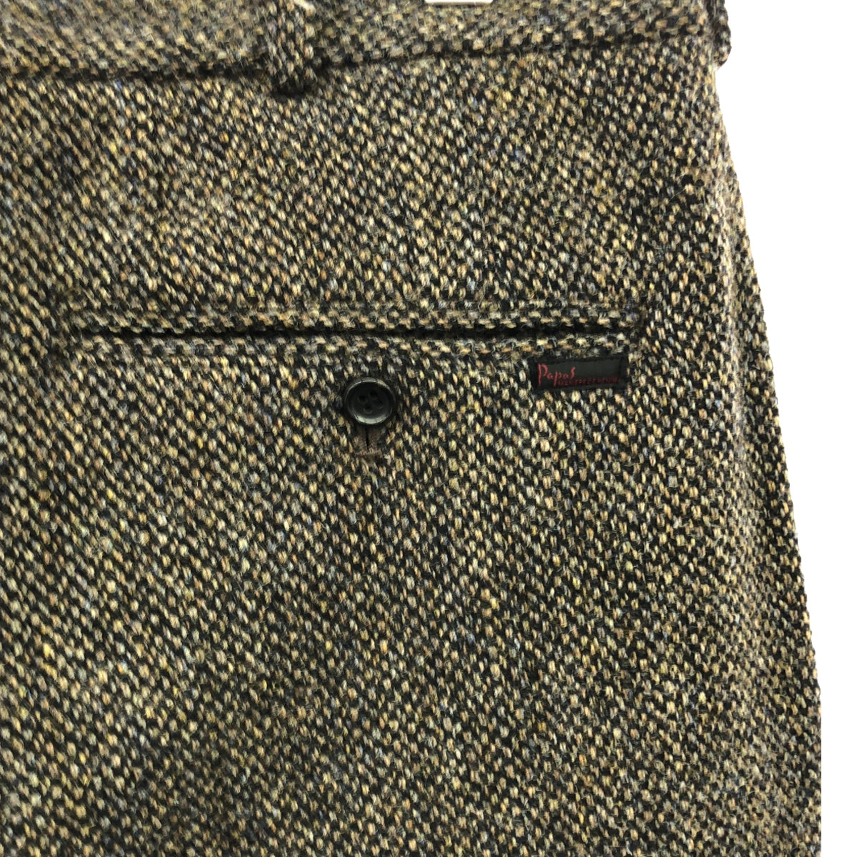 PAPAS / パパス | ×Harris Tweed ハリスツイード ウール 2タック テーパードパンツ | XL | メンズ