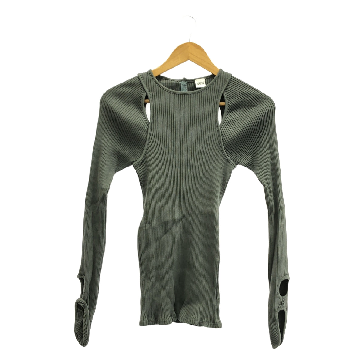 【美品】  BOWTE / バウト | 2023AW | TEREKO LONG SLEEVE テレコ ロングスリーブ プルオーバー カットソー | グリーン | レディース